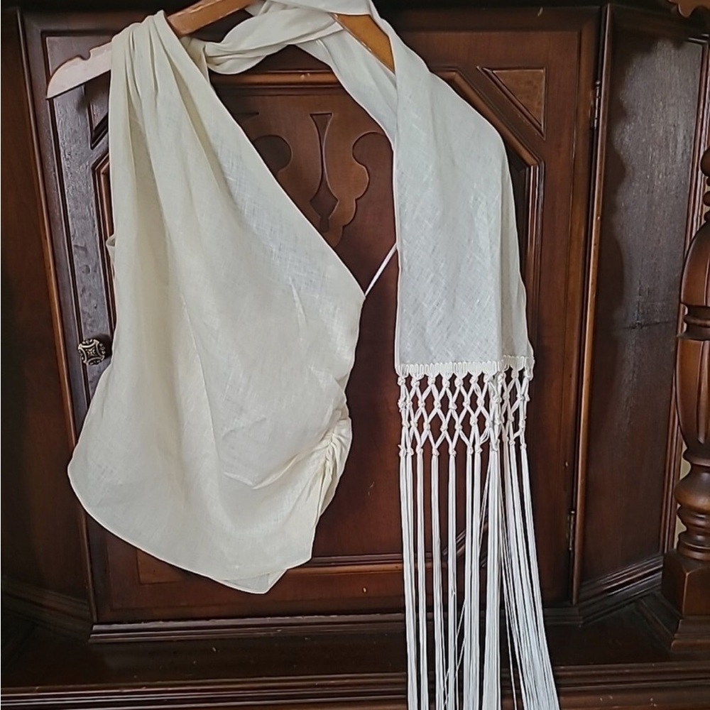 Zara Terez Ivory Fringe Wrap